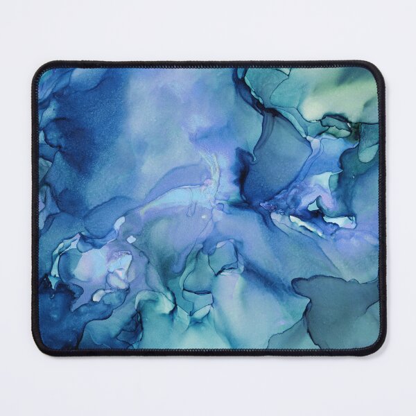 Item preview, Fluid Blues Abstract Ink designed and sold by Olga Shvartsur.