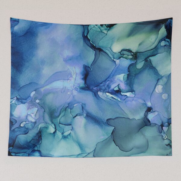 Item preview, Fluid Blues Abstract Ink designed and sold by Olga Shvartsur.