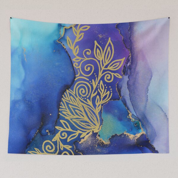 Item preview, Golden Blooms in Abstract Ink designed and sold by Olga Shvartsur.