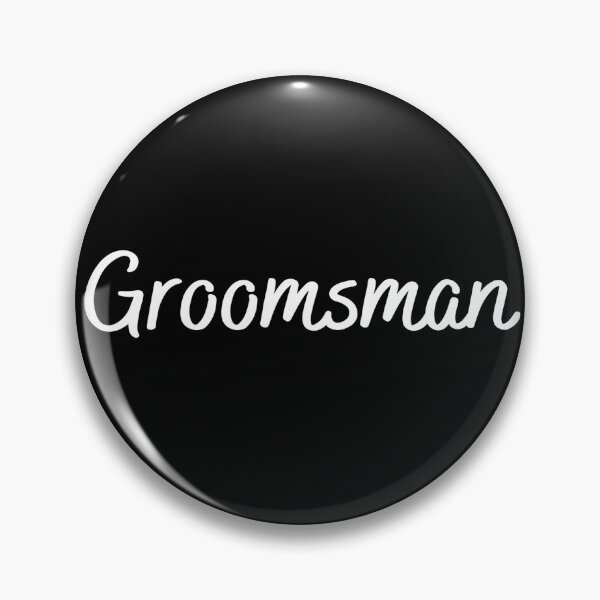 Item preview, Groomsman White Script designed and sold by joysandone.