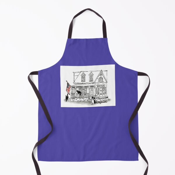Item preview, Two Cats, A Dog And An American Flag On Their Victorian Two Story Home designed and sold by DonSylvester.