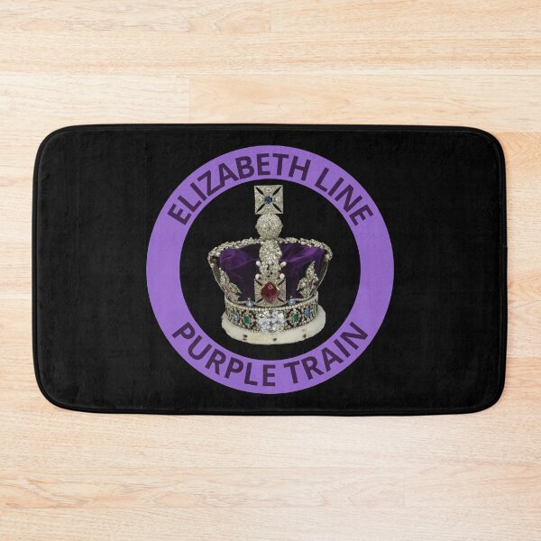 Item preview, Elizabeth Line Purple Train with Crown on Black designed and sold by LoloTrends.