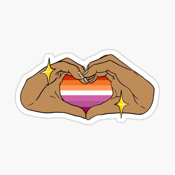 Lesbian Heart Sticker – HappyPlanGirls Designs