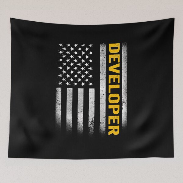 Item preview, developer Dad American Flag, Vintage USA developer American Flag, developer Dad Mens Womens Girls Christmas Fathers Day Gift designed and sold by xlnv.