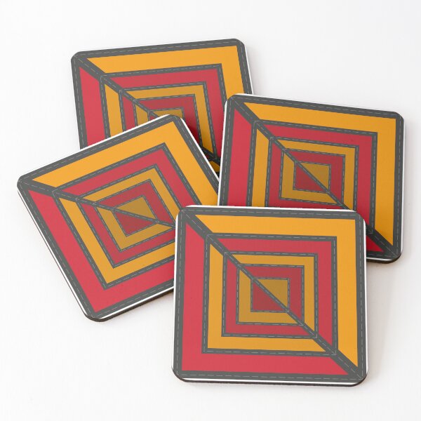 Item preview, Patch Work Design - Red and Golden Yellow going to infinity designed and sold by SaShaCreations.