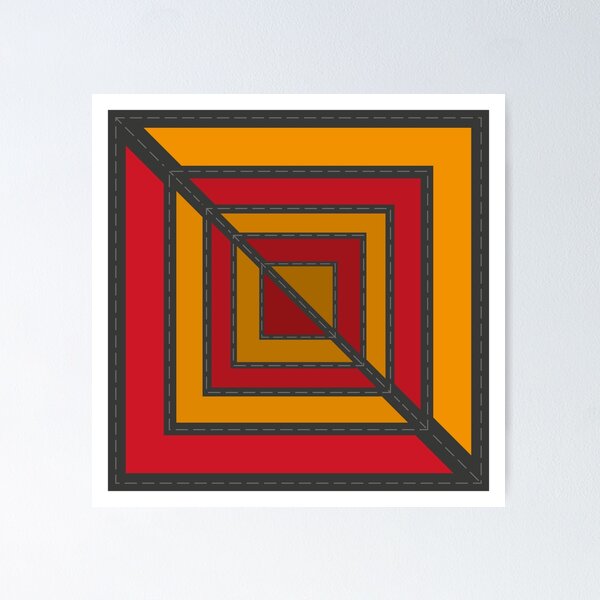 Item preview, Patch Work Design - Red and Golden Yellow going to infinity designed and sold by SaShaCreations.
