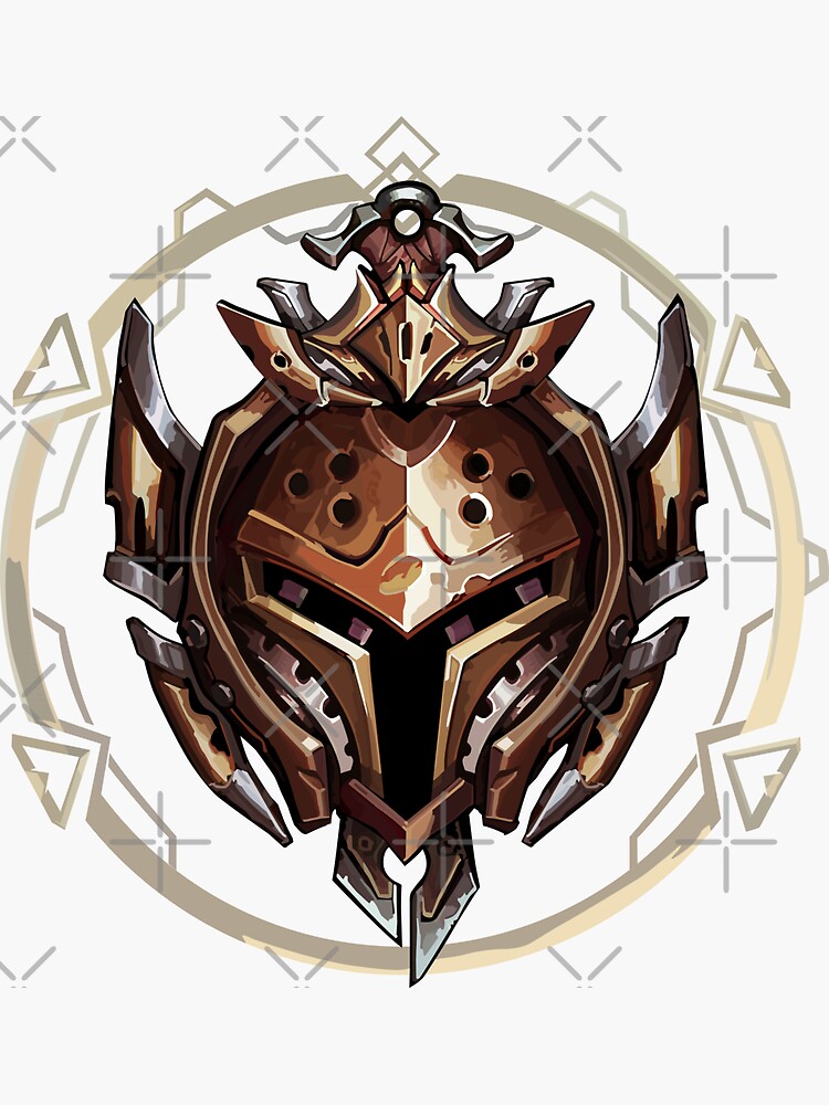 Multiplayer Online Battle Arena Lol Bronze Rank Icon Sticker For Sale