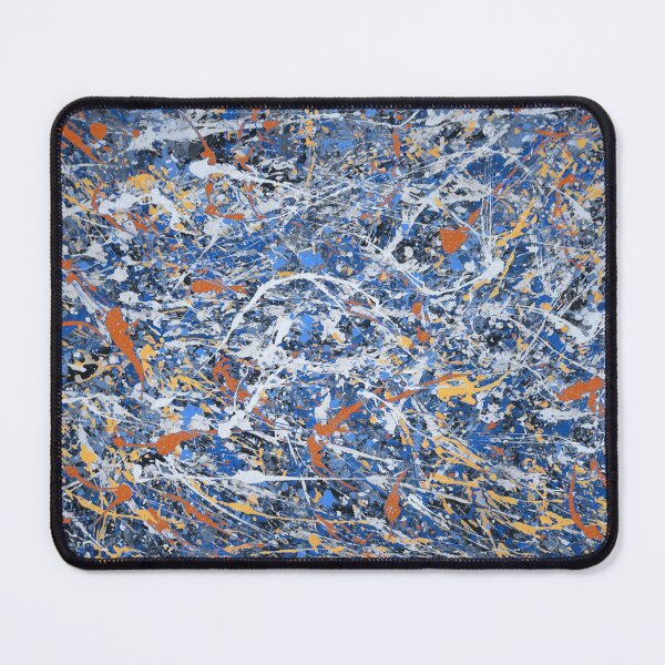 Item preview, Blue and Black Jackson Pollock Style Drip Painting Original Abstract Painting Modern Canvas Wall Art, can be stretched and framed designed and sold by Samrachop.