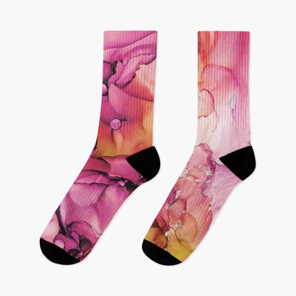 Artikelvorschau, Tropical Vibes Pfirsich Magenta Abstrakte Tinte entworfen und verkauft von Olga Shvartsur.