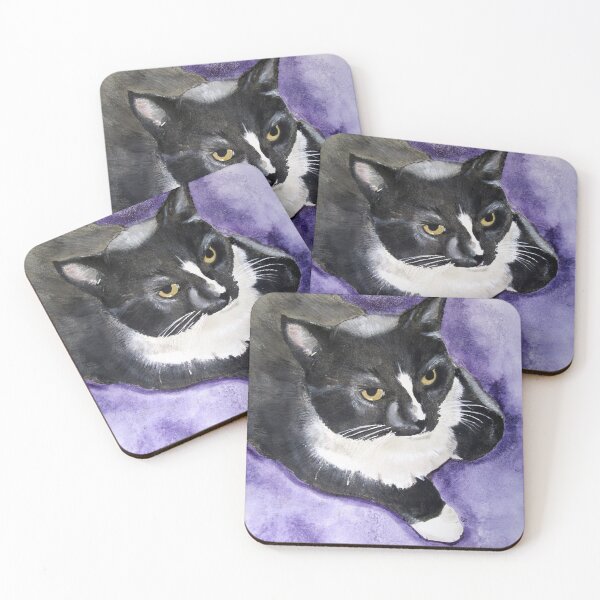 Item preview, Evan - Tuxedo Cat designed and sold by PaintedbyCarol.