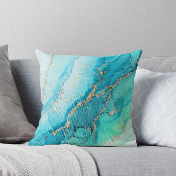Item preview, Turquoise Aqua Gold Ocean designed and sold by Olga Shvartsur.