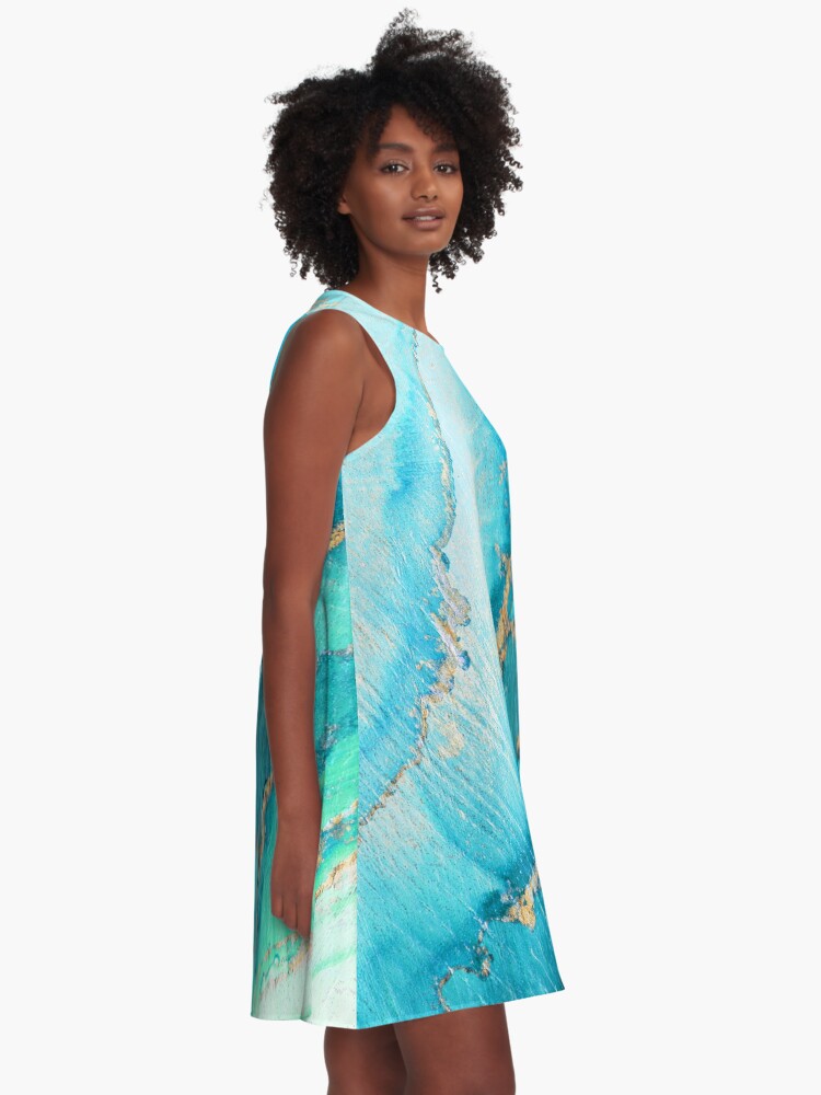 Turquoise a cheap line dress