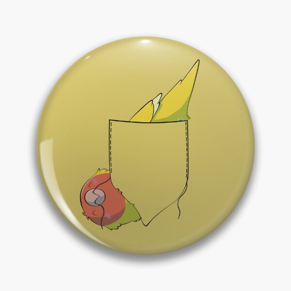 Item preview, Peach faced lutino mutation lovebird in pocket designed and sold by Lovebirbs.