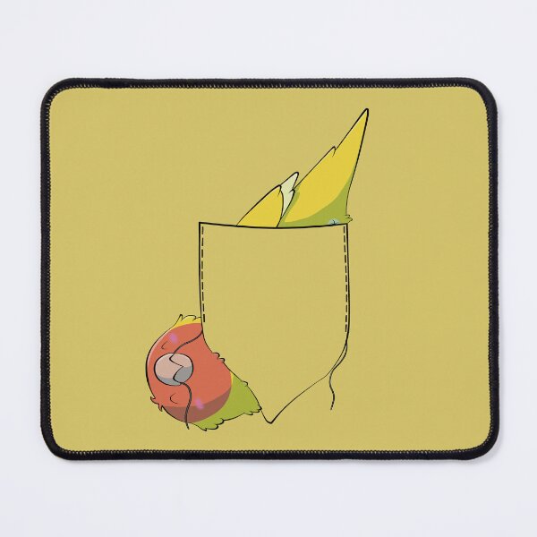 Item preview, Peach faced lutino mutation lovebird in pocket designed and sold by Lovebirbs.