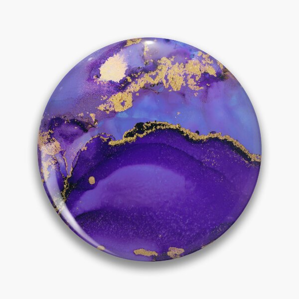 Item preview, Amethyst Iris Gold Abstract Ink designed and sold by Olga Shvartsur.