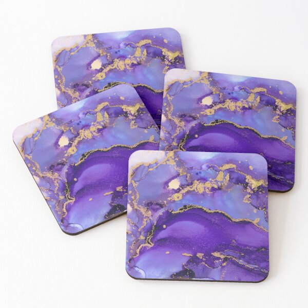 Item preview, Amethyst Iris Gold Abstract Ink designed and sold by Olga Shvartsur.