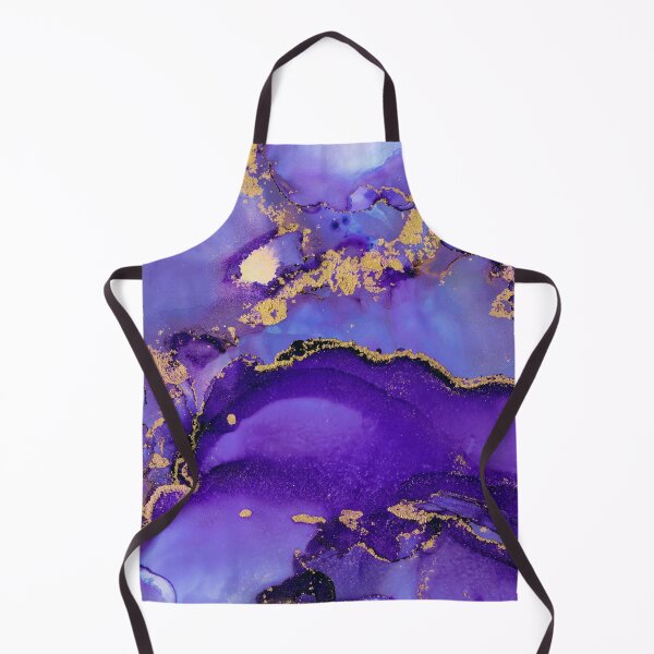 Item preview, Amethyst Iris Gold Abstract Ink designed and sold by Olga Shvartsur.