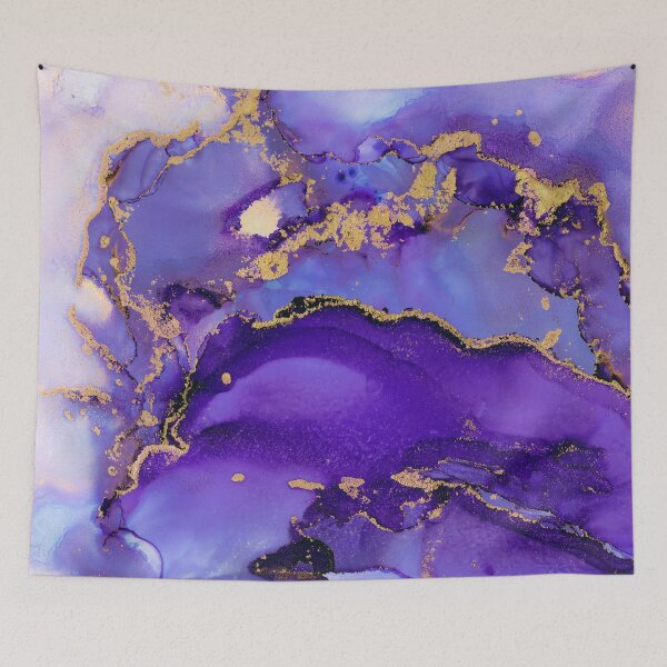 Item preview, Amethyst Iris Gold Abstract Ink designed and sold by Olga Shvartsur.