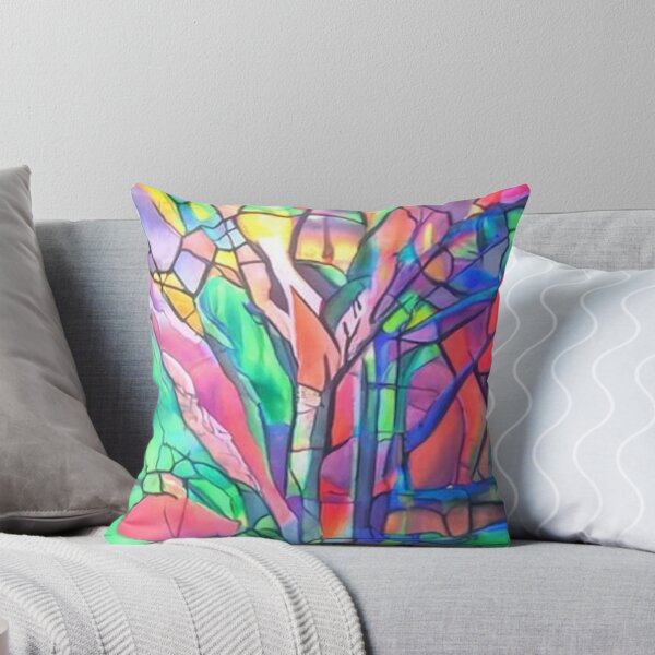 Aperçu de l'œuvre Arbre prismatique en vitrail arc-en-ciel créée et vendue par MothFluffStore.