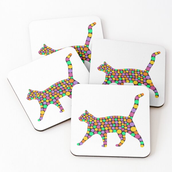 Item preview, Artistic Cute Colored Dot Cat designed and sold by articlave.