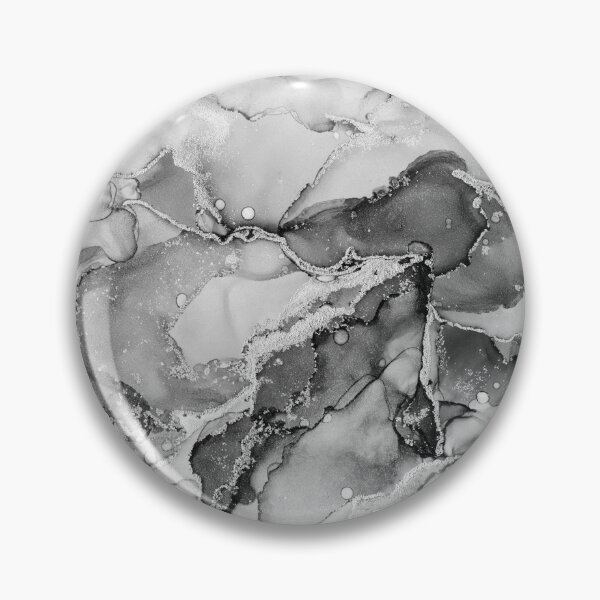 Item preview, Chrome Silver Abstract Ink designed and sold by Olga Shvartsur.