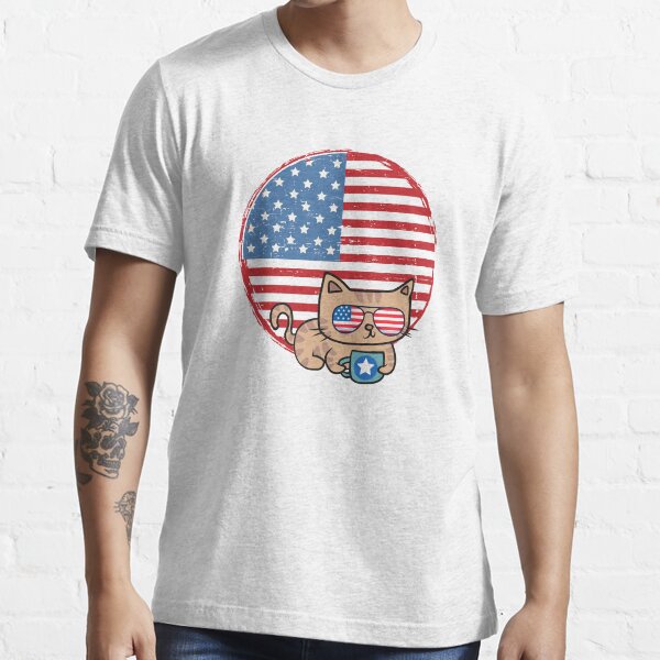 "FOURTH OF JULY CAT! INDEPENDENCE DAY CAT! 4TH OF JULY!" Tshirt by