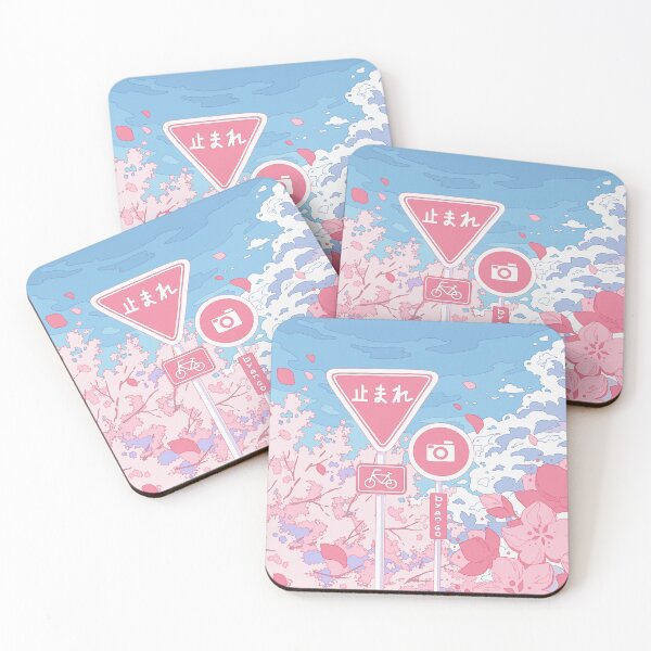 Item preview, The cute Japanese signs, sky, and pink cherry blossom  designed and sold by AnGoArt.