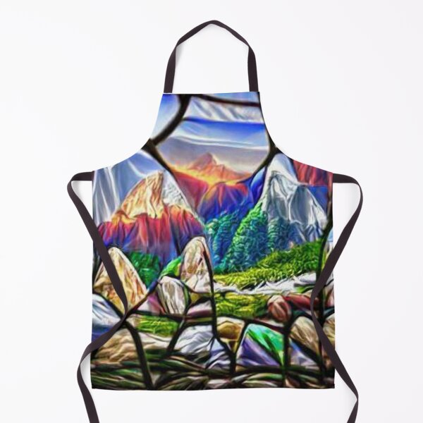 Artikelvorschau, Buntglas-Berglandschaft entworfen und verkauft von MothFluffStore.