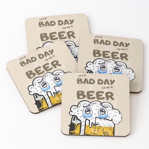 Item preview, It's a Bad Day to be a Beer - Funny Crying Beer - Funny Anxious Beer 220519 designed and sold by zicutza.