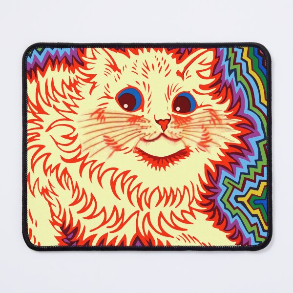 Item preview, KALEIDOSCOPE KITT, Louis Wain Psychedelic Cat Art, Electric Cat, Psychedelic Cat, Eccentric Cats of Louis Wain Art Prints, Abstract Art Cat designed and sold by madeulaugh.