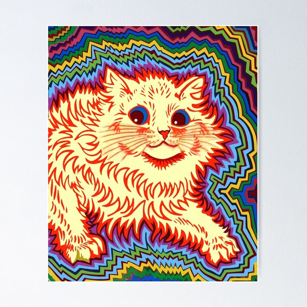 Louis Wain Ginger Cat Art Print Poster – Art Unlimited