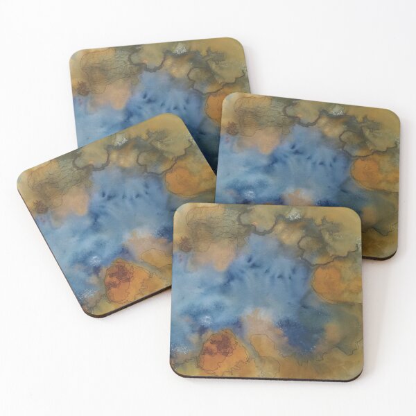 Item preview, Yellowstone Hydrothermal Pool #9 watercolor and ink painting designed and sold by ChillonLeachArt.