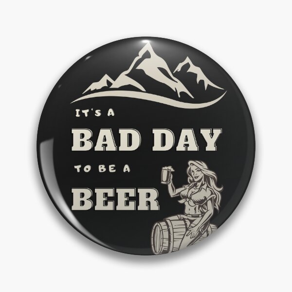 Item preview, It's a Bad Day to be a Beer - Funny Crying Beer - Retro Pin up Girl 220519 designed and sold by zicutza.