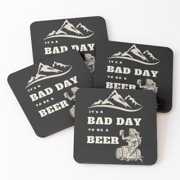 Item preview, It's a Bad Day to be a Beer - Funny Crying Beer - Retro Pin up Girl 220519 designed and sold by zicutza.