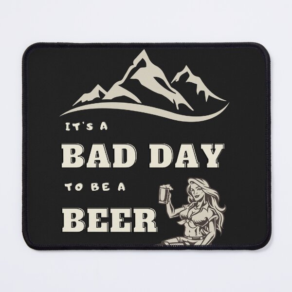 Item preview, It's a Bad Day to be a Beer - Funny Crying Beer - Retro Pin up Girl 220519 designed and sold by zicutza.