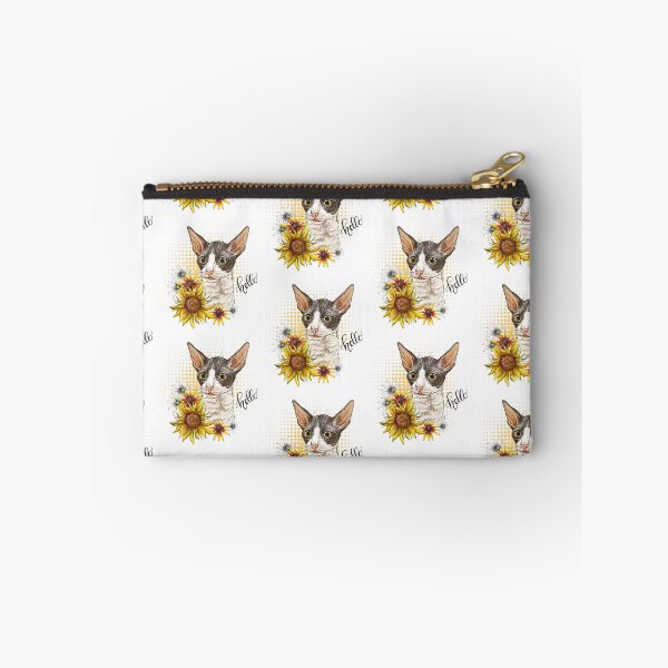Item preview, Hand drawing Cornish Rex cat with sunflowers designed and sold by Alinart16.