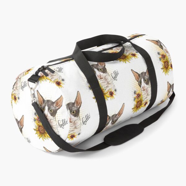 Item preview, Hand drawing Cornish Rex cat with sunflowers designed and sold by Alinart16.