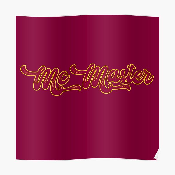 "Maroon and Yellow University of McMaster Retro Tailgate" Poster for Sale by toptiertailgate
