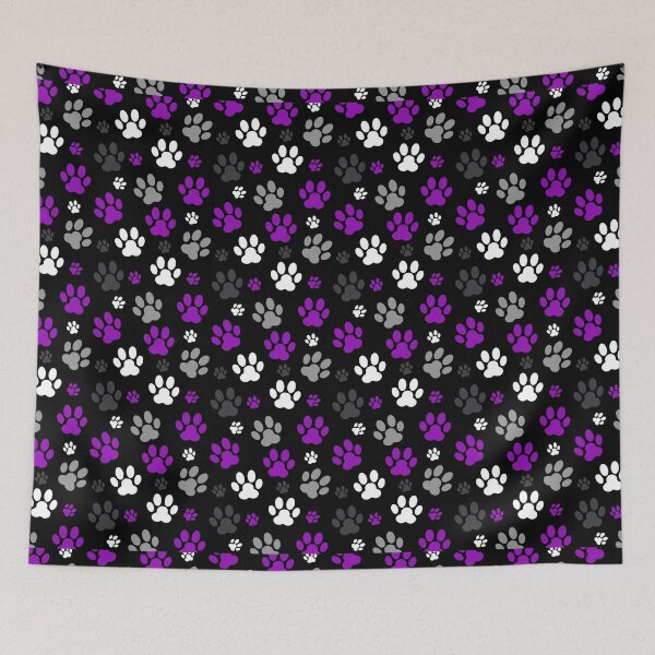 Item preview, Dog Paw Prints Ace. Asexual Pride designed and sold by Subtle Pride Shop.