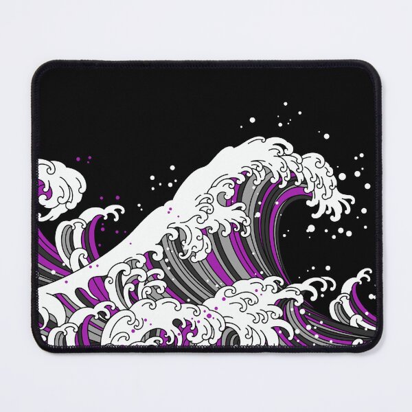 Item preview, Long Japanese Ace Wave. Asexual Pride designed and sold by Subtle Pride Shop.