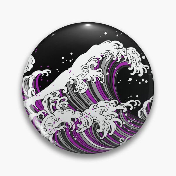 Item preview, Long Japanese Ace Wave. Asexual Pride designed and sold by Subtle Pride Shop.