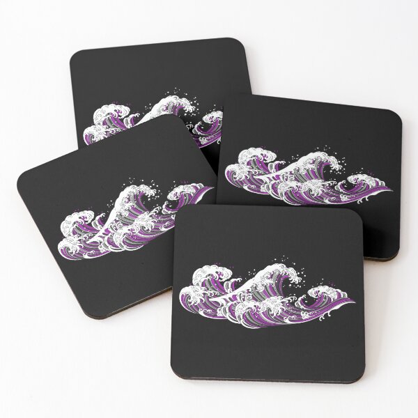 Item preview, Long Japanese Ace Wave. Asexual Pride designed and sold by Subtle Pride Shop.