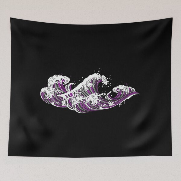 Item preview, Long Japanese Ace Wave. Asexual Pride designed and sold by Subtle Pride Shop.
