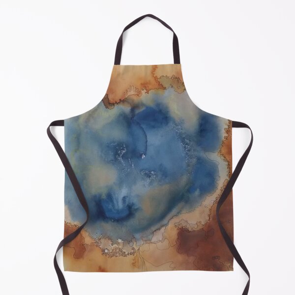 Item preview, Yellowstone Hydrothermal Pool #11 watercolor and ink painting designed and sold by ChillonLeachArt.