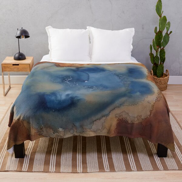 Item preview, Yellowstone Hydrothermal Pool #11 watercolor and ink painting designed and sold by ChillonLeachArt.