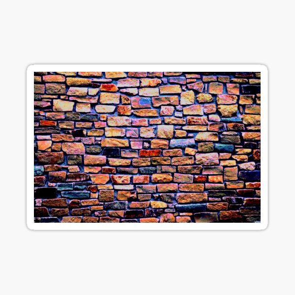 Multicolor Stone Wall Sticker