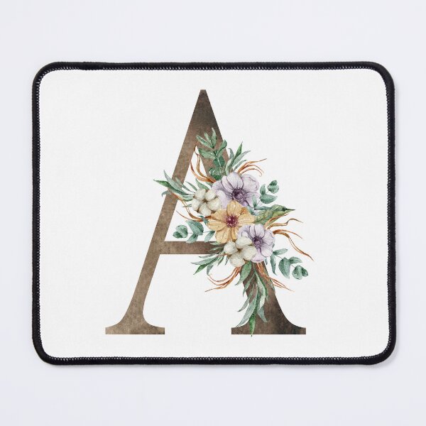 Item preview, Watercolor floral A letter print designed and sold by tiana-geo.