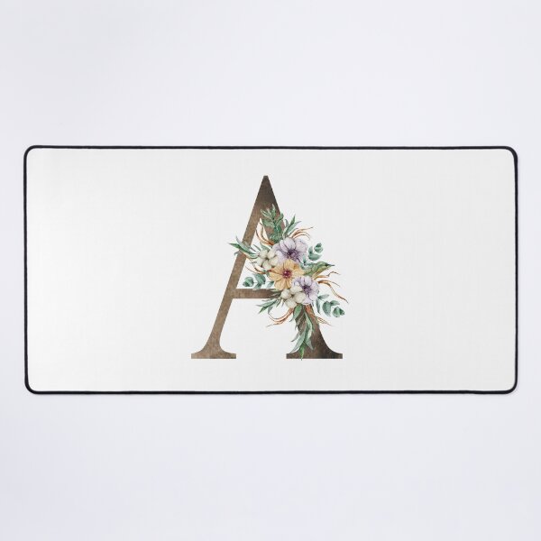 Item preview, Watercolor floral A letter print designed and sold by tiana-geo.