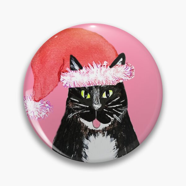 Item preview, Christmas cat , santa claws christmas cat wearing santa hat designed and sold by MagentaRose.