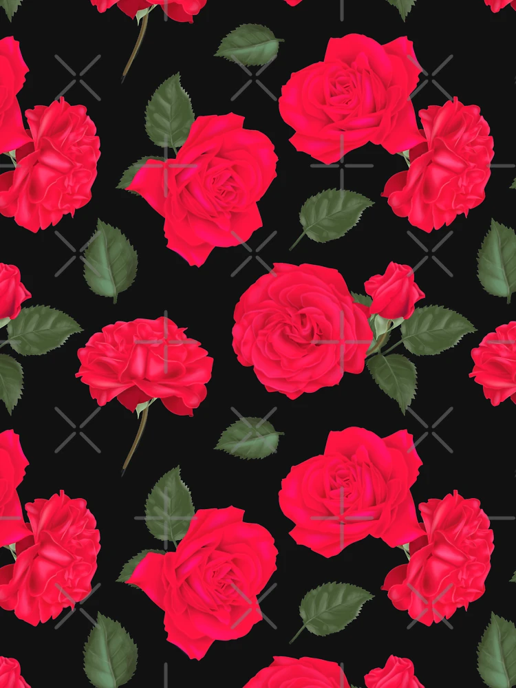 Thumbnail 6 of 6, Premium Oversized Hoodie, Red Roses Pattern designed and sold by mariapirogova.
